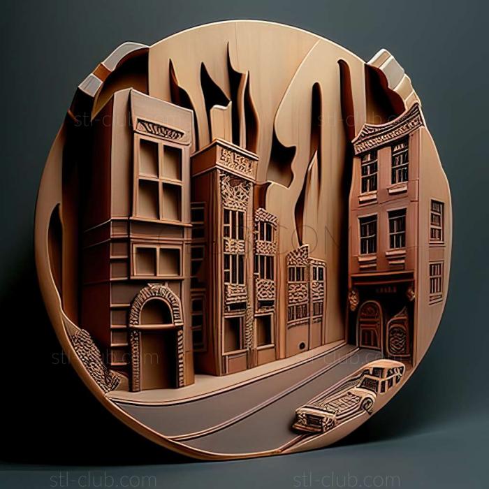 3D model city street (STL)